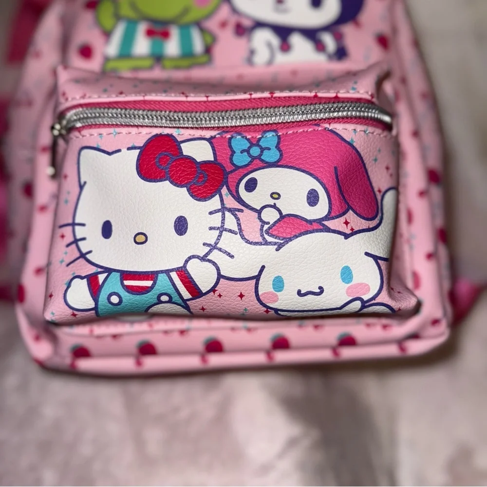 Hello Kitty & Friends By Sanrio Mini Backpack Sanrio Keroppi Cherry Strawberry - Picture 3 of 12